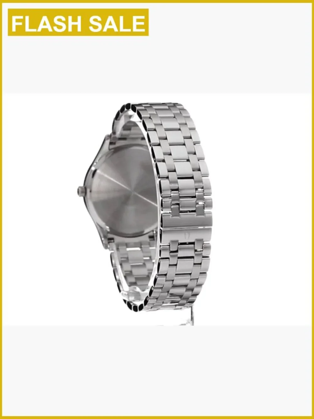 Men's Classic Stainless Steel Watch, Quartz Movement, Date Calendar, Deployment